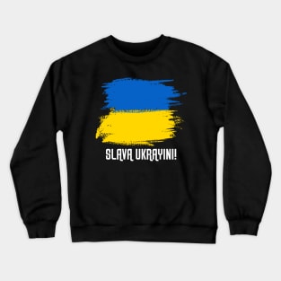 Support Ukraine Patriotic Solidarity Flag Design Crewneck Sweatshirt